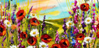 Wildflower Meadow II - Original - SOLD by artist Rozanne Bell - Wyecliffe Galleries