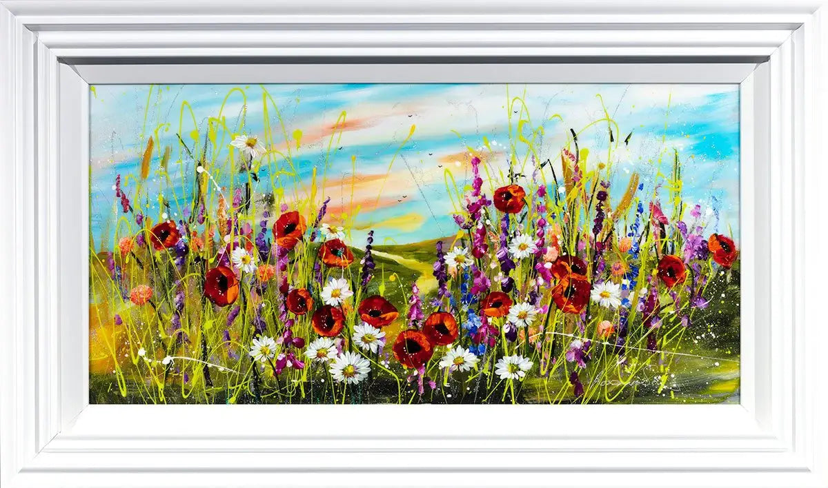 Wildflower Meadow II - Original - SOLD by artist Rozanne Bell - Wyecliffe Galleries