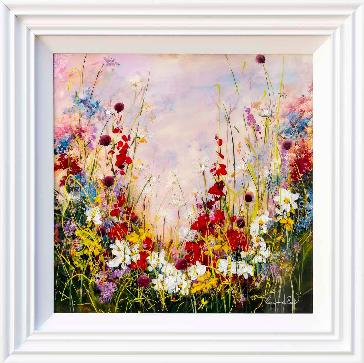 Wildflower Pastures - Original SOLD by artist Rozanne Bell - Wyecliffe Galleries