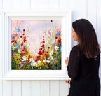 Wildflower Pastures - Original SOLD by artist Rozanne Bell - Wyecliffe Galleries