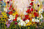 Wildflower Pastures - Original SOLD by artist Rozanne Bell - Wyecliffe Galleries