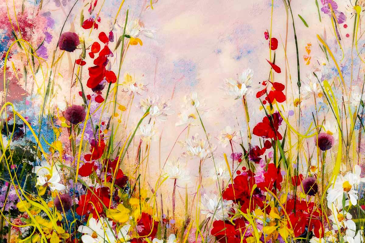 Wildflower Pastures - Original SOLD by artist Rozanne Bell - Wyecliffe Galleries