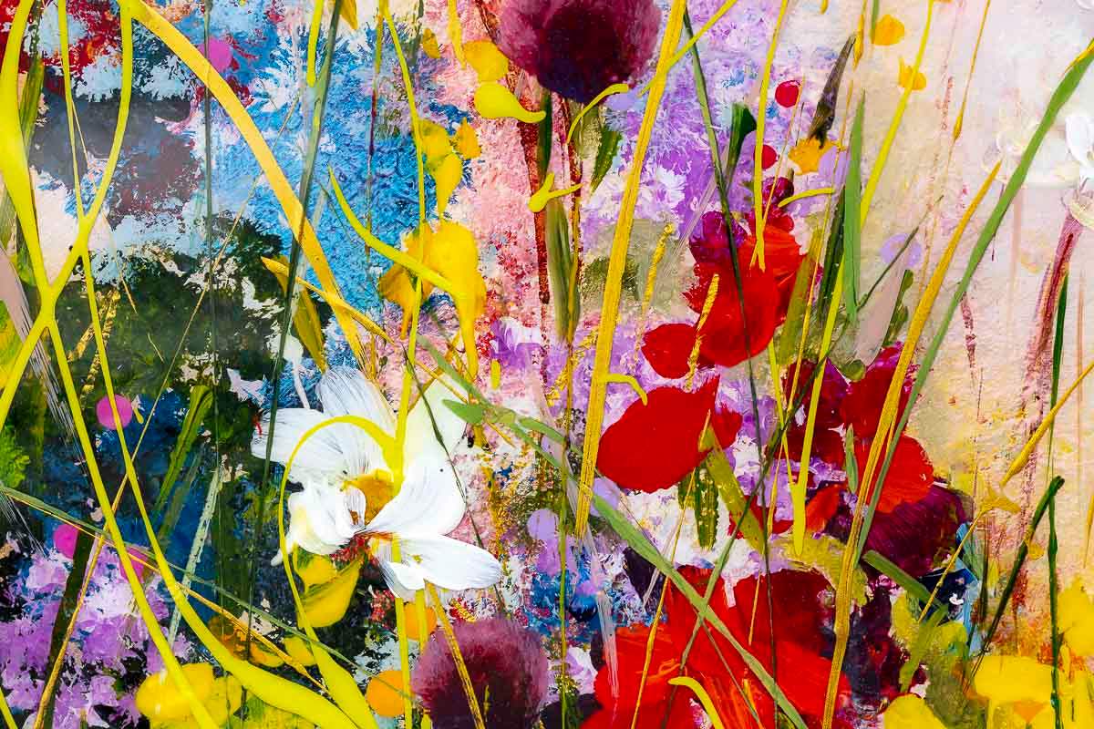 Wildflower Pastures - Original SOLD by artist Rozanne Bell - Wyecliffe Galleries