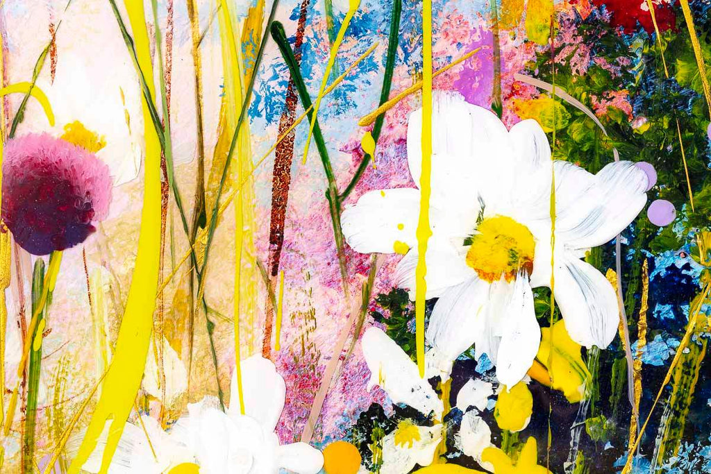 Wildflower Pastures - Original SOLD by artist Rozanne Bell - Wyecliffe Galleries