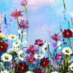 Wildflower's in Bloom - Original - SOLD by artist Rozanne Bell - Wyecliffe Galleries