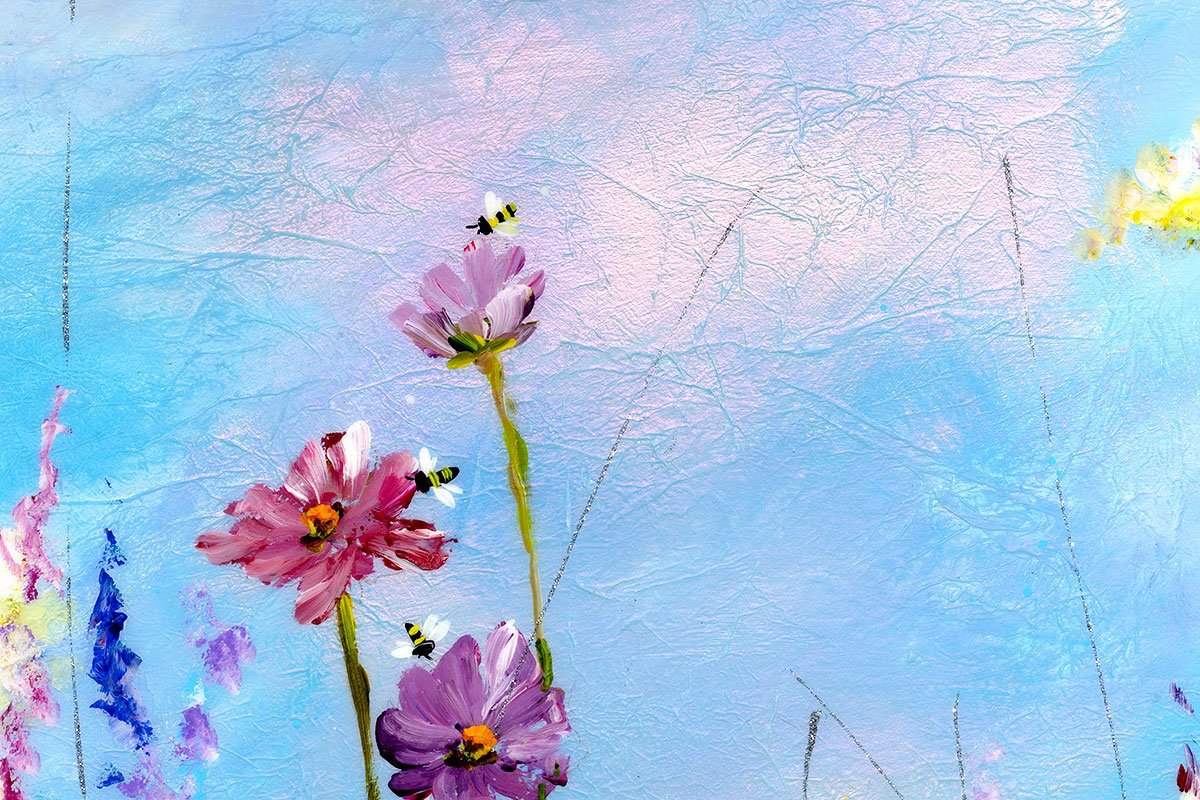Wildflower's in Bloom - Original - SOLD by artist Rozanne Bell - Wyecliffe Galleries