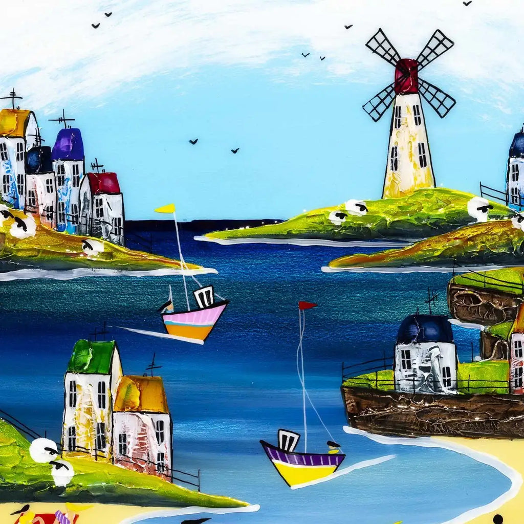 Windmill Cove II - Original - SOLD by artist Rozanne Bell - Wyecliffe Galleries