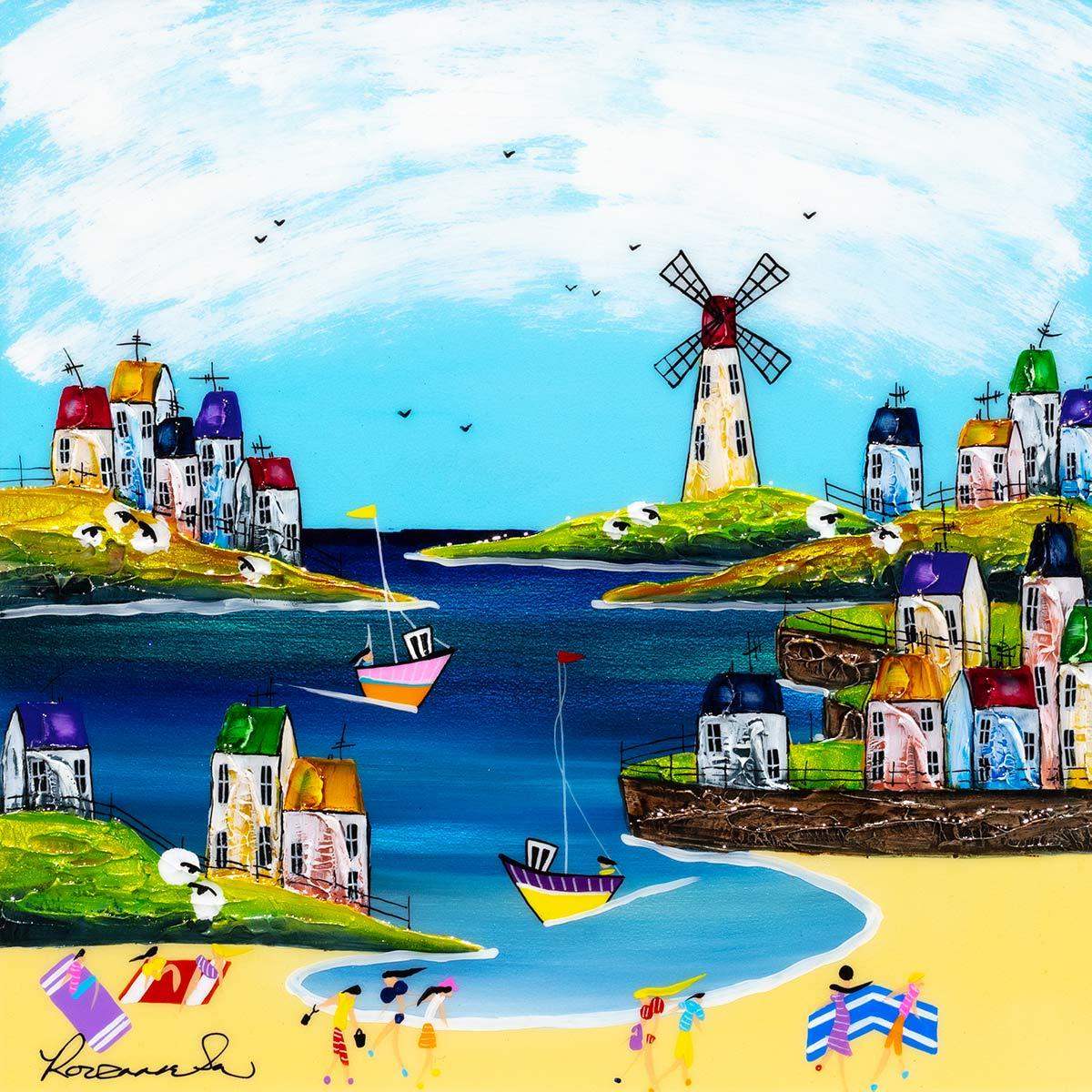 Windmill Cove II - Original - SOLD by artist Rozanne Bell - Wyecliffe Galleries