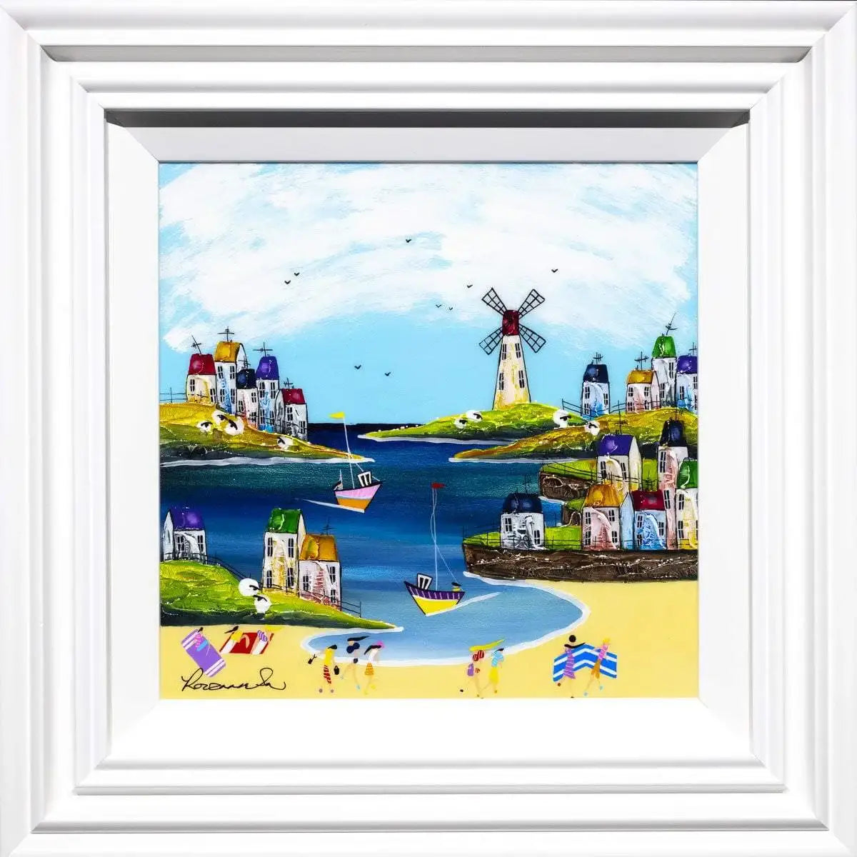 Windmill Cove II - Original - SOLD by artist Rozanne Bell - Wyecliffe Galleries