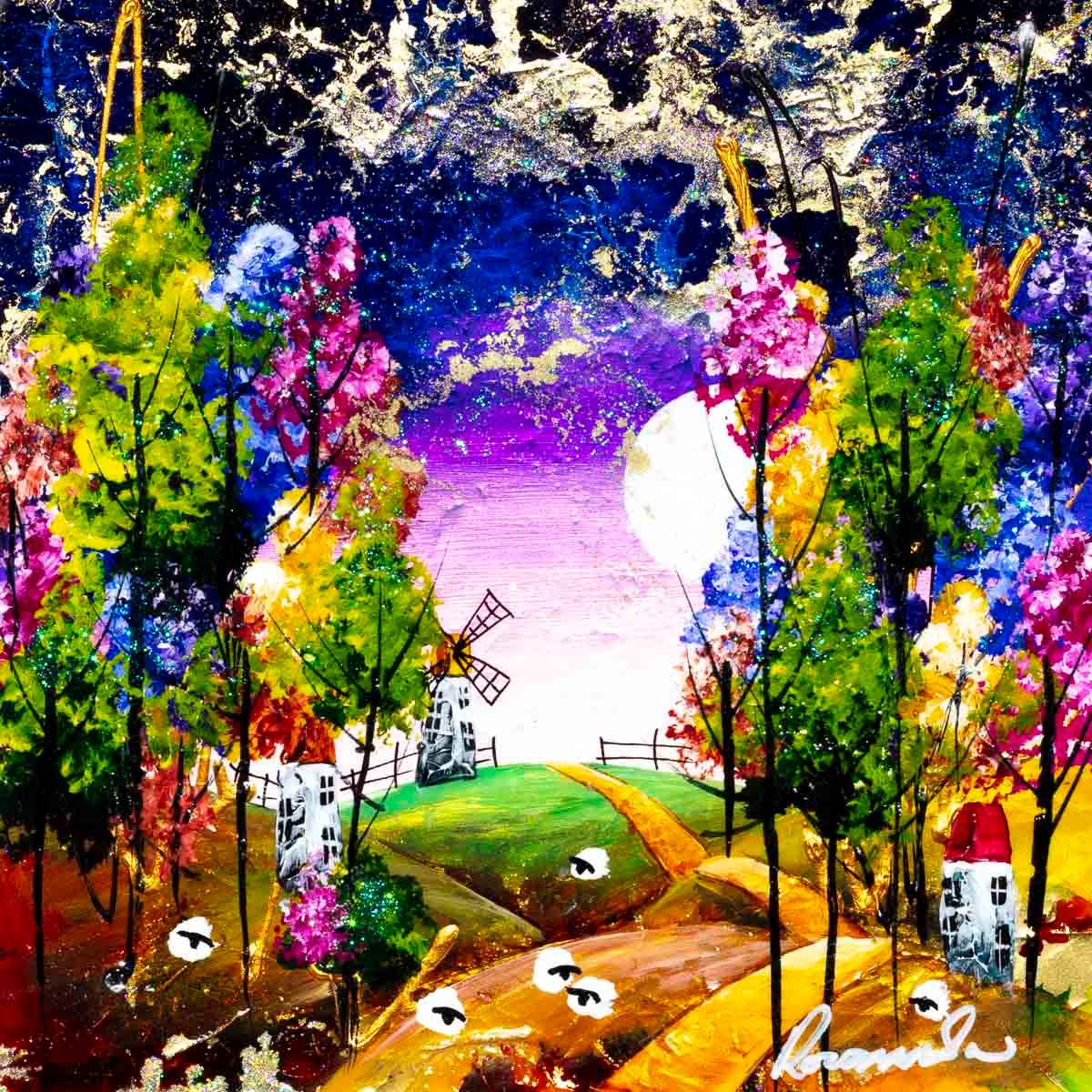 Windmill on the Hill - Original - SOLD by artist Rozanne Bell - Wyecliffe Galleries