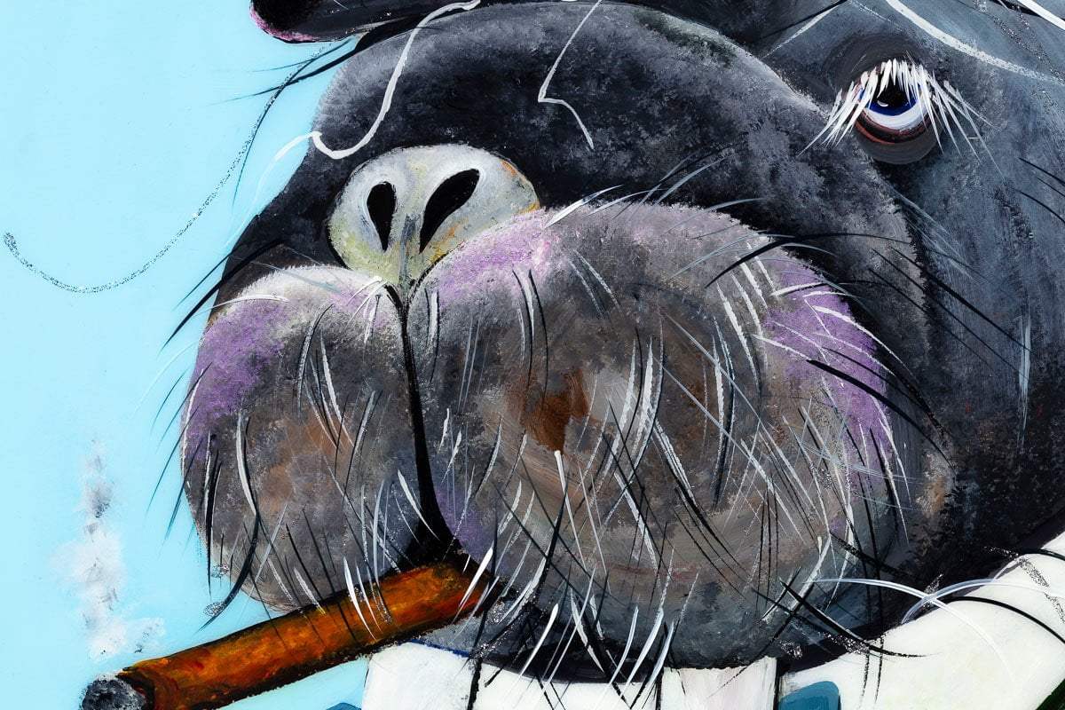 Winston Walrus - Original - SOLD by artist Rozanne Bell - Wyecliffe Galleries