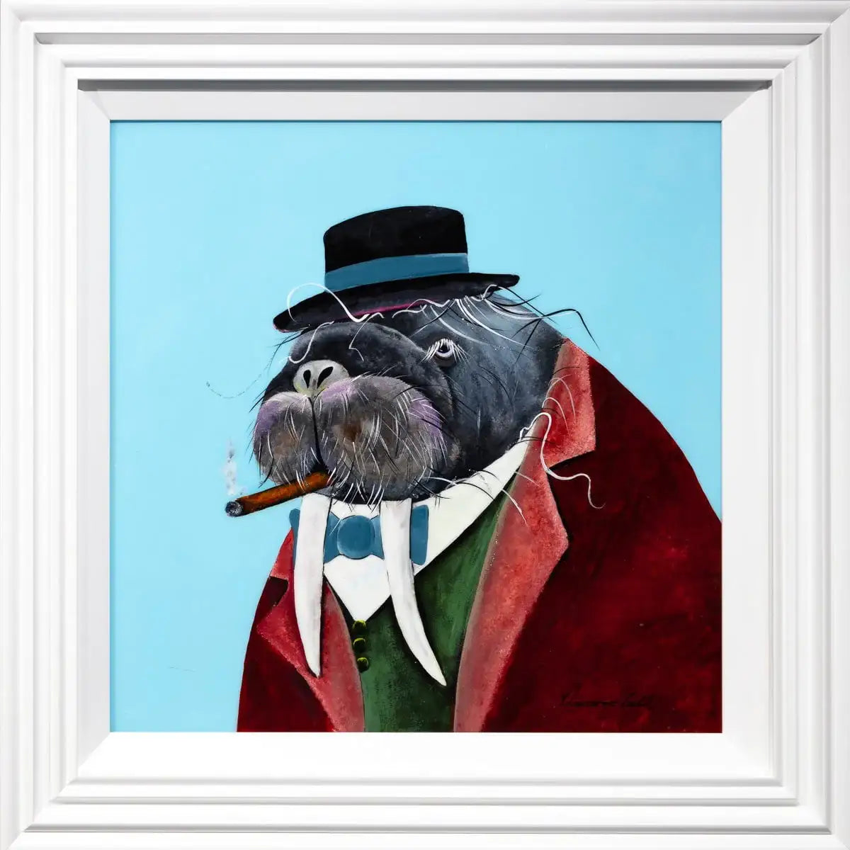 Winston Walrus - Original - SOLD by artist Rozanne Bell - Wyecliffe Galleries