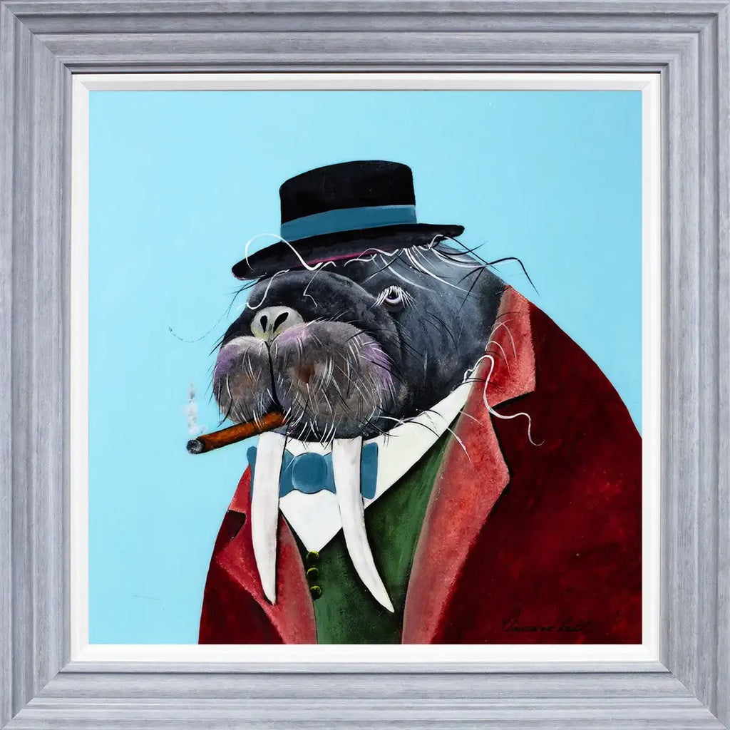 Winston Walrus - Original - SOLD by artist Rozanne Bell - Wyecliffe Galleries