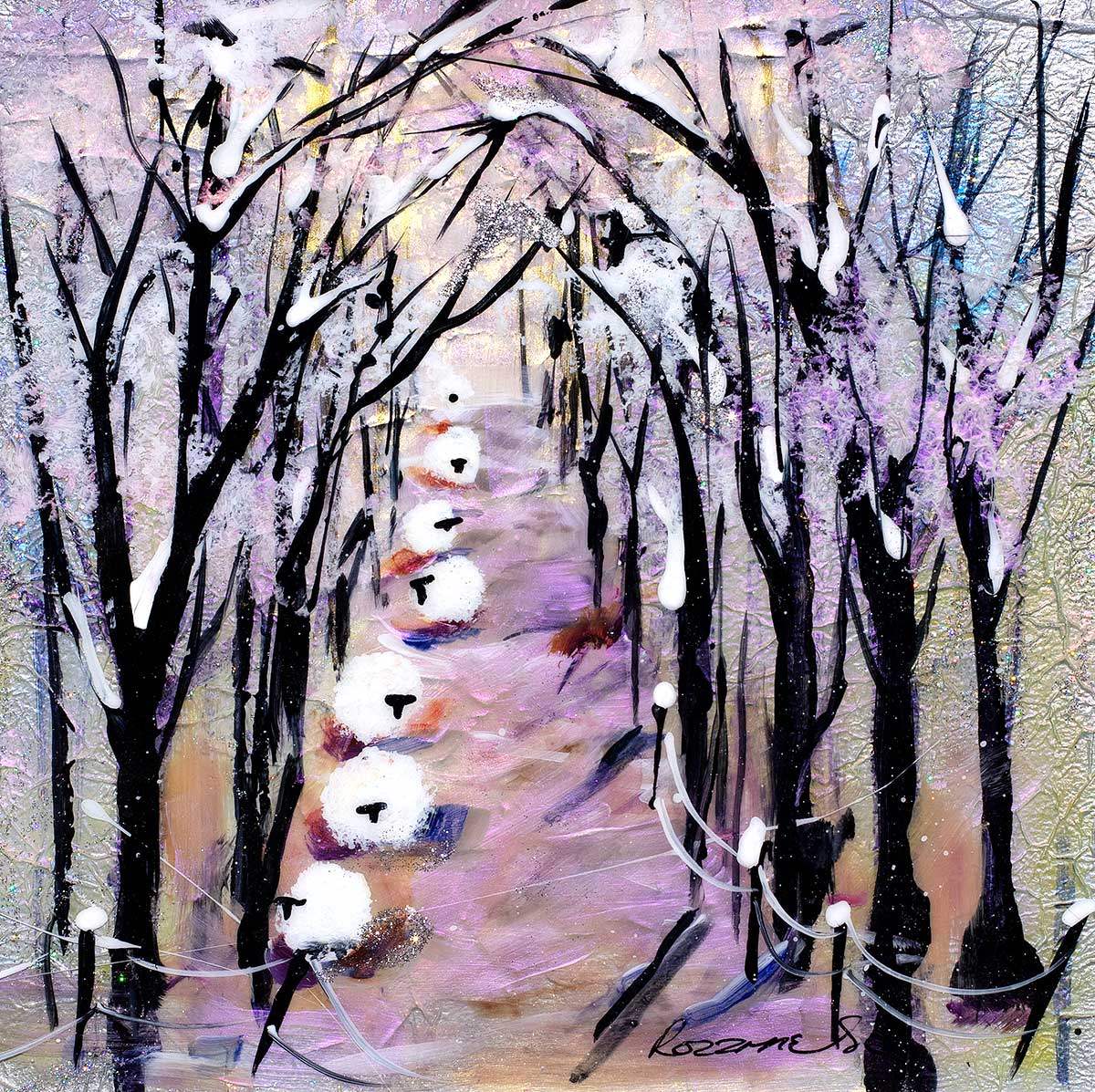 Winter Colour II -Original - SOLD by artist Rozanne Bell - Wyecliffe Galleries