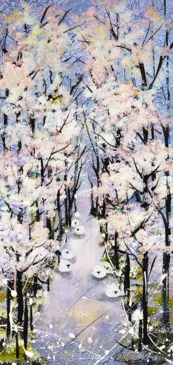 Winter Walks - Original - SOLD by artist Rozanne Bell - Wyecliffe Galleries