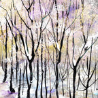 Winter Woodland - Original - SOLD by artist Rozanne Bell - Wyecliffe Galleries
