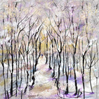 Winter Woodland - Original - SOLD by artist Rozanne Bell - Wyecliffe Galleries