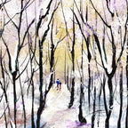 Winter Woodland - Original - SOLD by artist Rozanne Bell - Wyecliffe Galleries