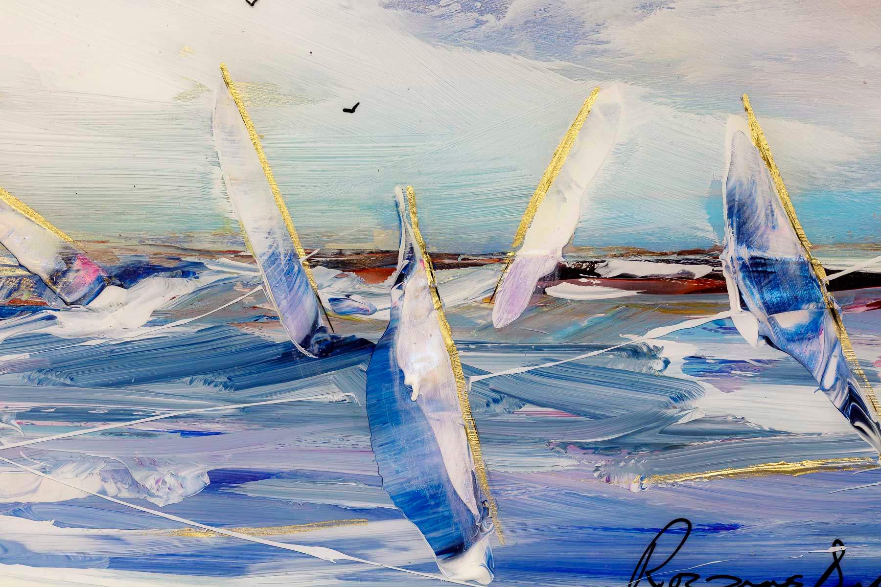 Within The Blue - Original - SOLD by artist Rozanne Bell - Wyecliffe Galleries