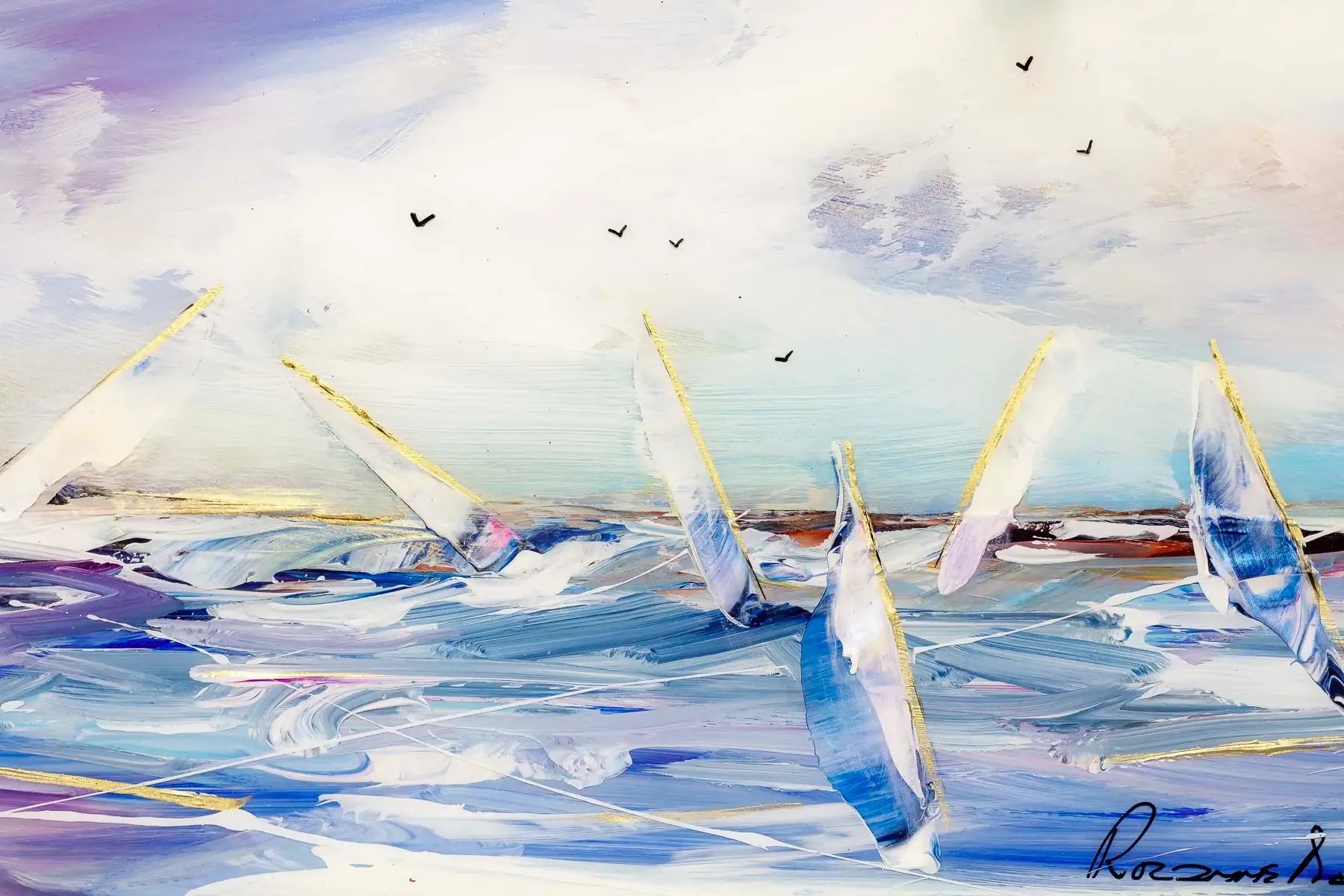 Within The Blue - Original - SOLD by artist Rozanne Bell - Wyecliffe Galleries