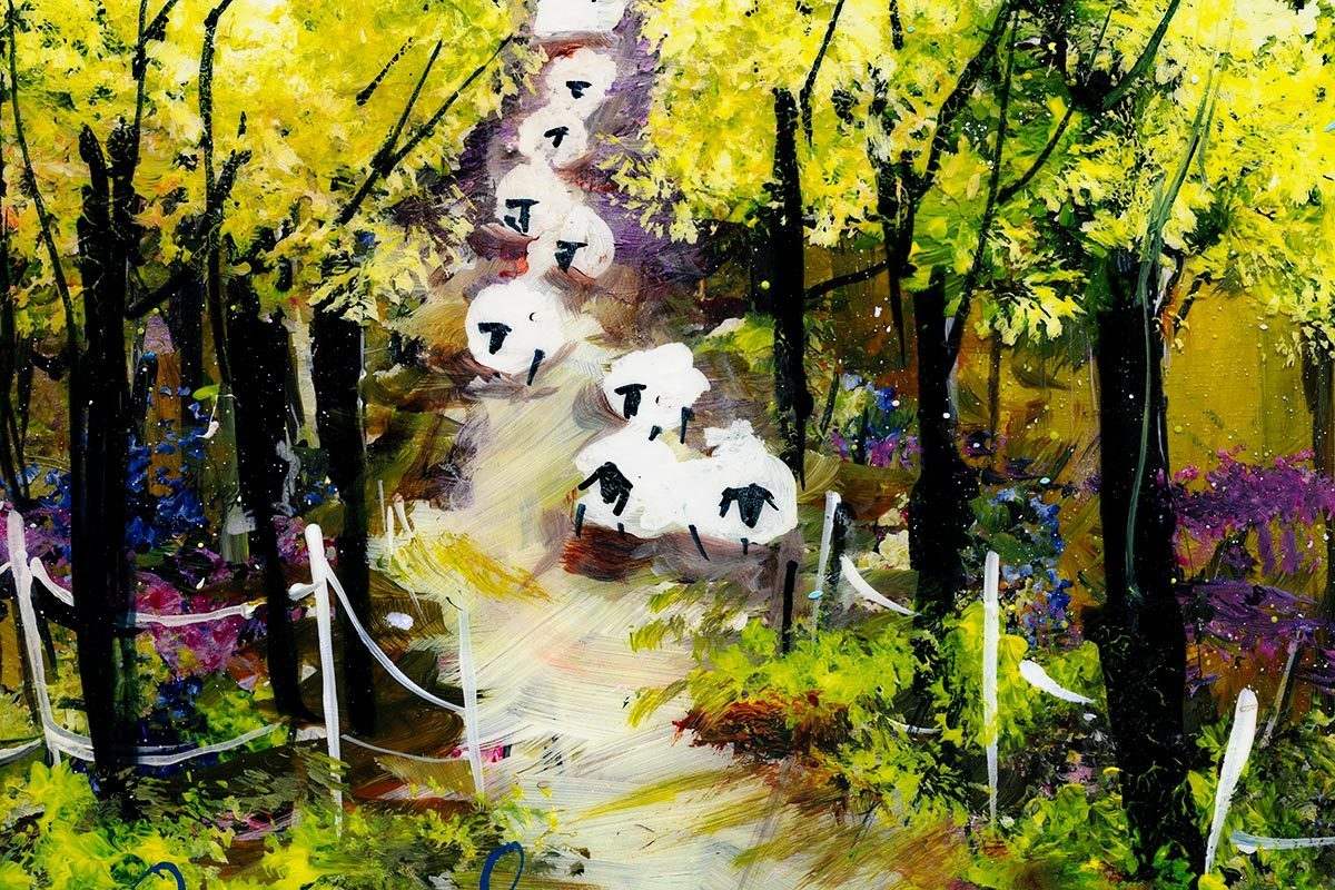 Woodland Walk - Original - SOLD by artist Rozanne Bell - Wyecliffe Galleries