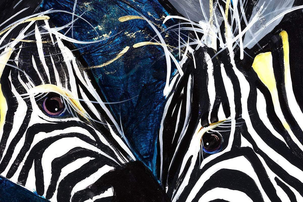 Zebras - Original - SOLD by artist Rozanne Bell - Wyecliffe Galleries