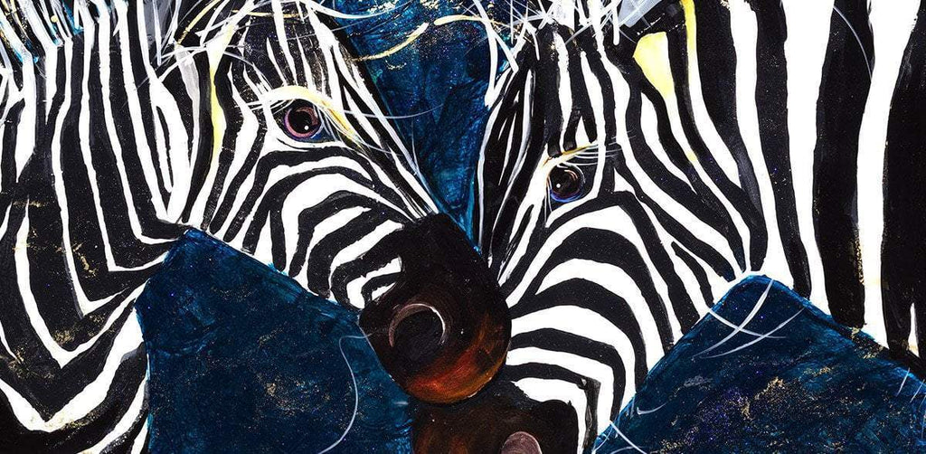 Zebras - Original - SOLD by artist Rozanne Bell - Wyecliffe Galleries