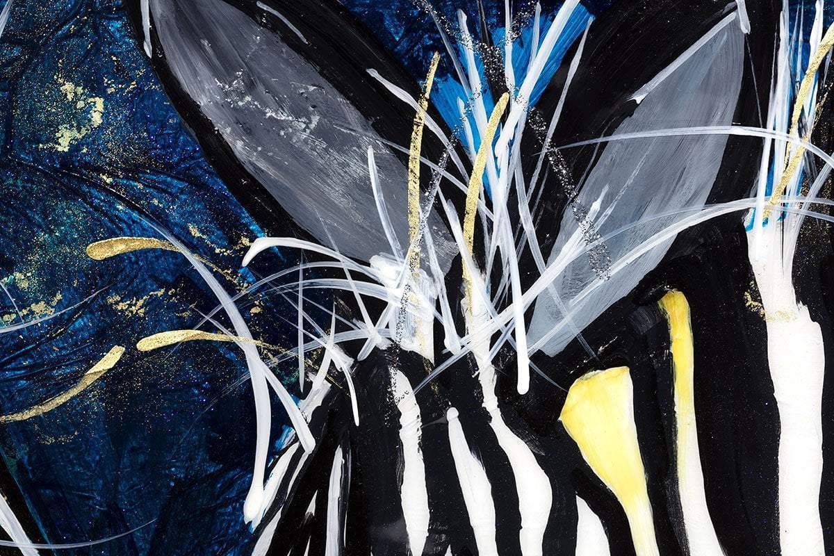 Zebras - Original - SOLD by artist Rozanne Bell - Wyecliffe Galleries