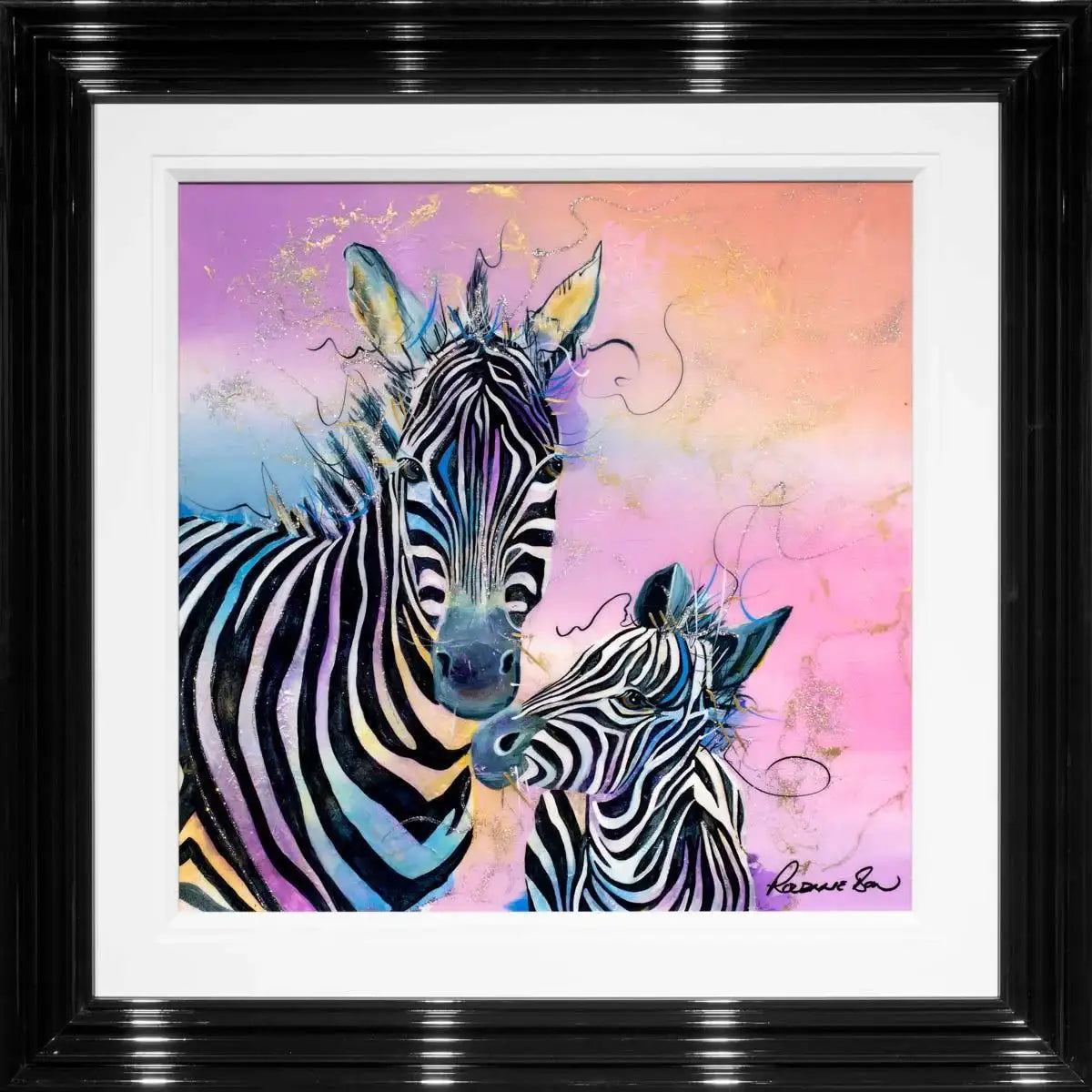 Zumba And Zede - Original - SOLD by artist Rozanne Bell - Wyecliffe Galleries