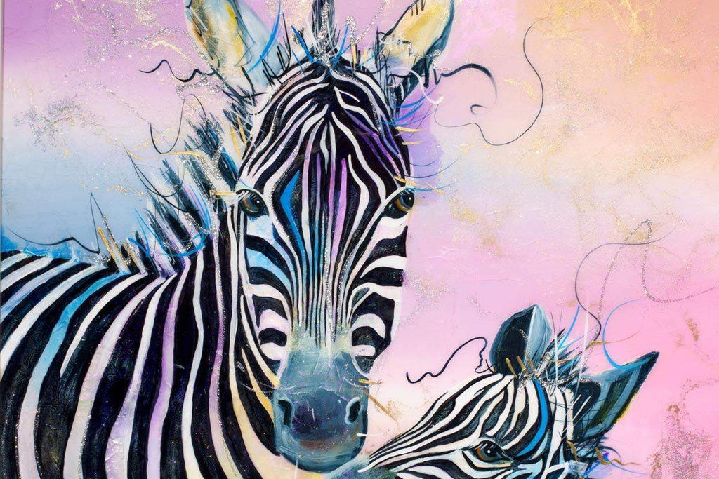 Zumba And Zede - Original - SOLD by artist Rozanne Bell - Wyecliffe Galleries