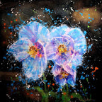 Blue Cornflowers - SOLD by artist Ruby Keller - Wyecliffe Galleries