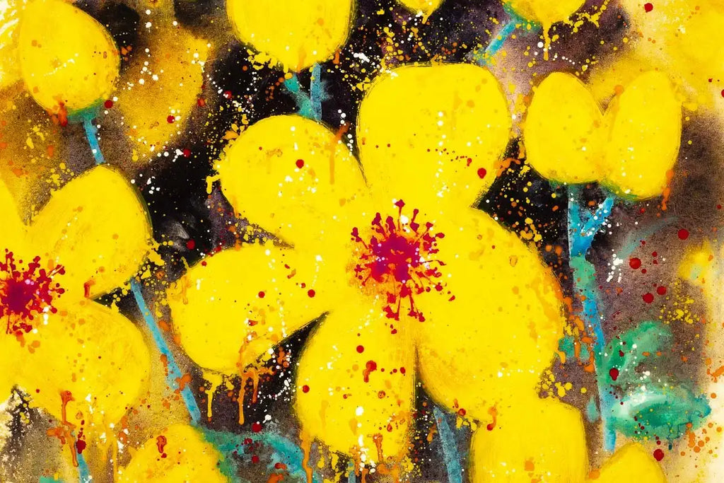 Bold Bloom - Original by artist Ruby Keller - Wyecliffe Galleries