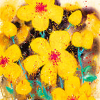 Bold Bloom - Original by artist Ruby Keller - Wyecliffe Galleries