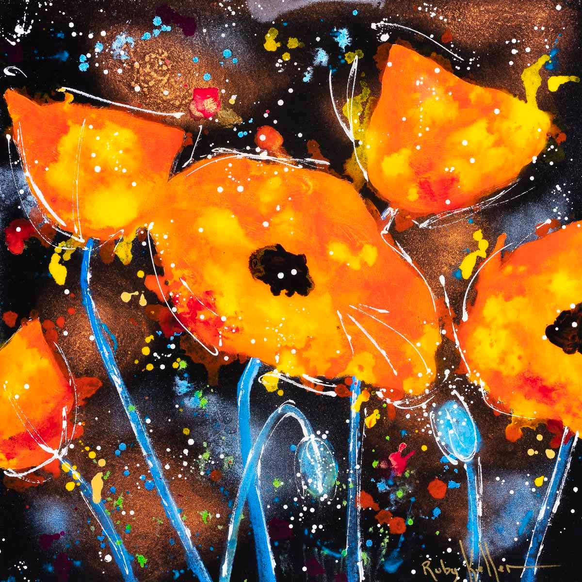 Coral Blush - Original by artist Ruby Keller - Wyecliffe Galleries