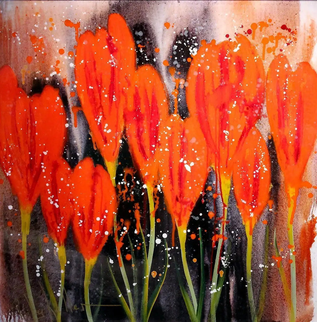 Crocus in Bloom - SOLD by artist Ruby Keller - Wyecliffe Galleries