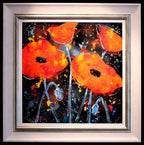 Dancing Poppies II - SOLD by artist Ruby Keller - Wyecliffe Galleries