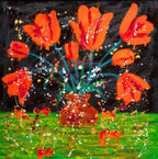 Flower Arranging - SOLD by artist Ruby Keller - Wyecliffe Galleries