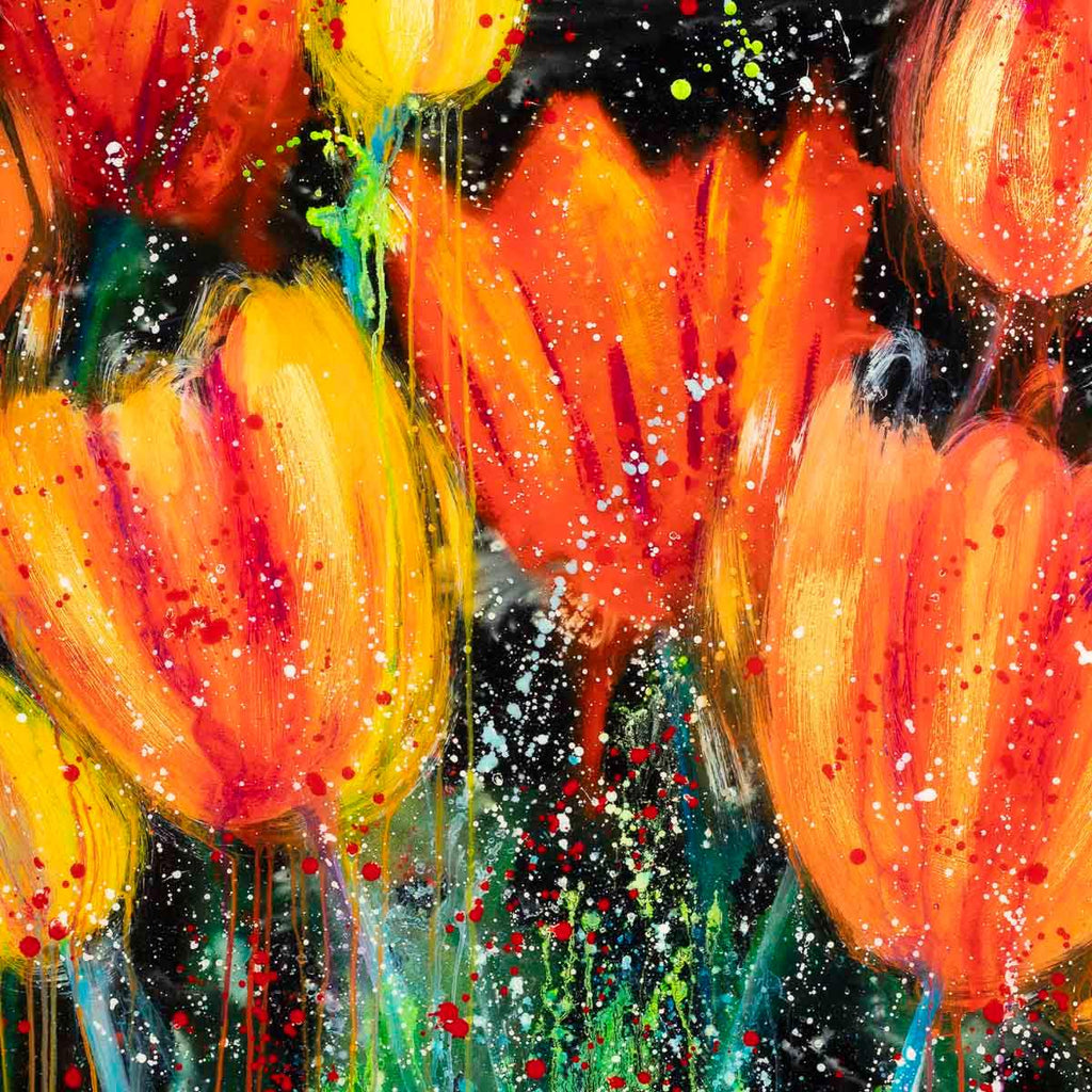 Flower Power - Original by artist Ruby Keller - Wyecliffe Galleries