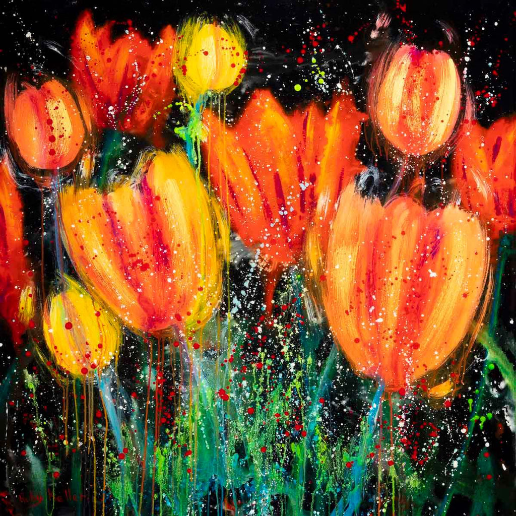 Flower Power - Original by artist Ruby Keller - Wyecliffe Galleries