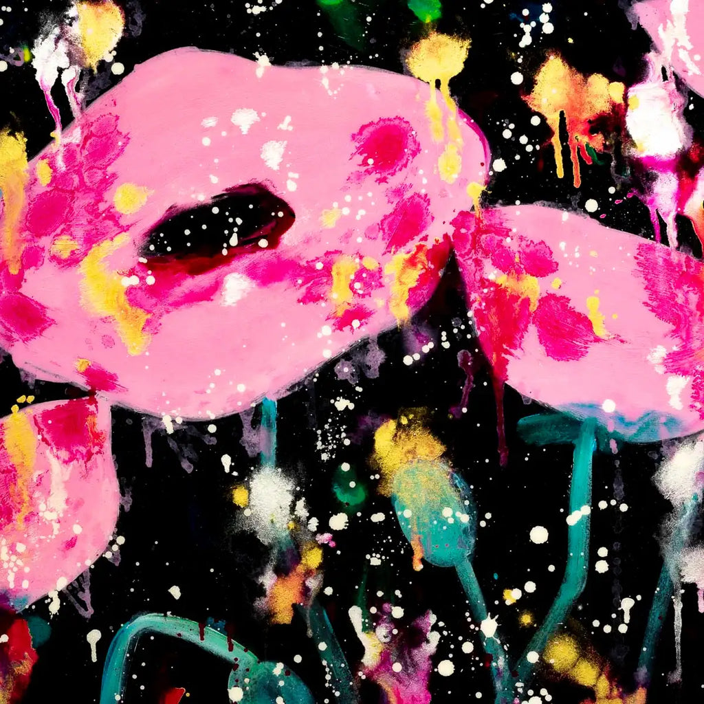 Fuschia Fields - Original by artist Ruby Keller - Wyecliffe Galleries