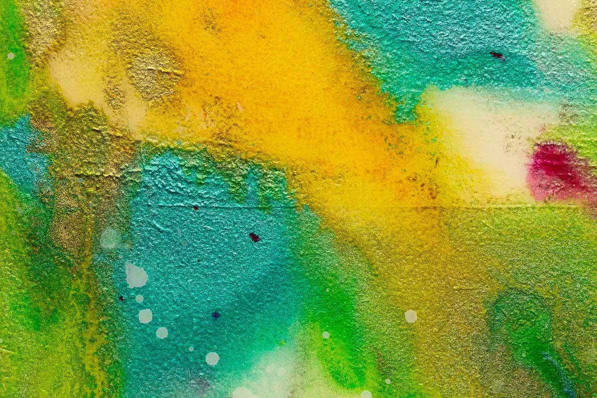 Gold Gardens - Original by artist Ruby Keller - Wyecliffe Galleries