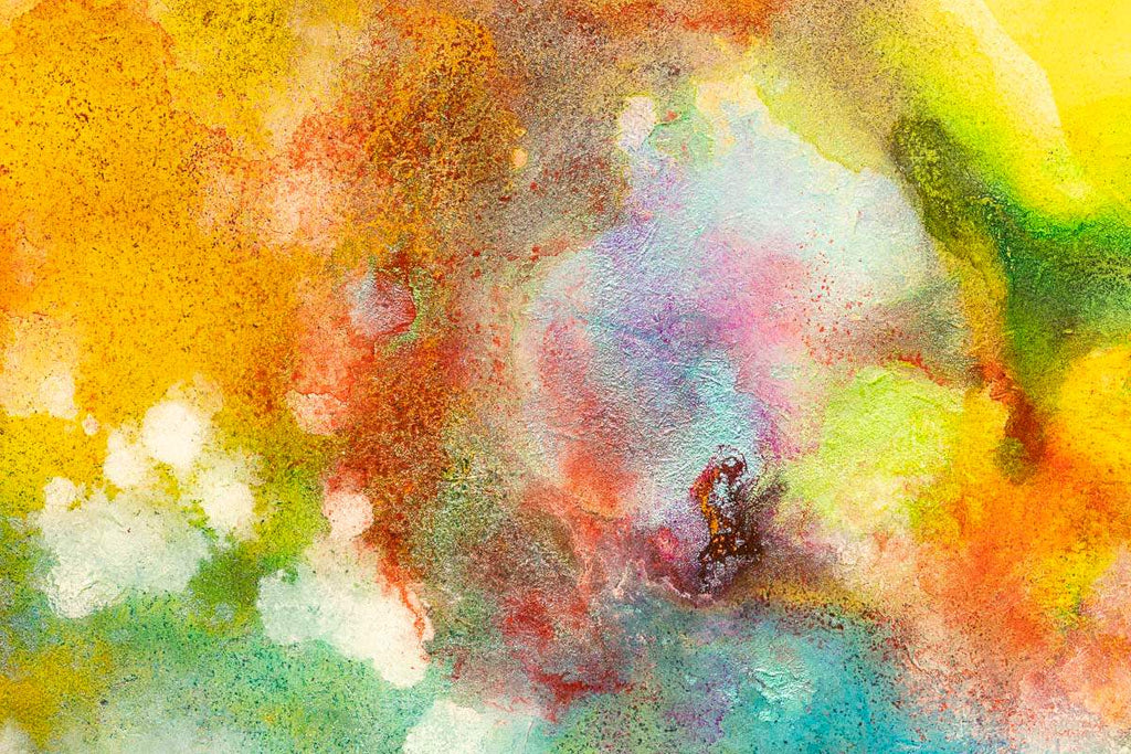 Golden Bloom - Original by artist Ruby Keller - Wyecliffe Galleries