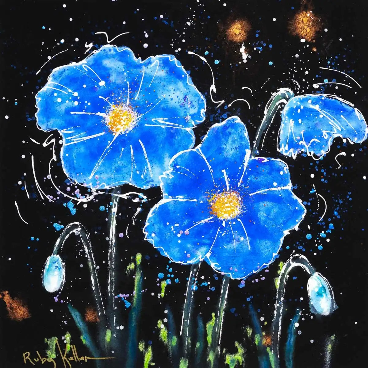 Illuminate II - Original by artist Ruby Keller - Wyecliffe Galleries