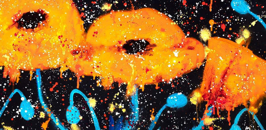 Poppy Passion - Original SOLD by artist Ruby Keller - Wyecliffe Galleries