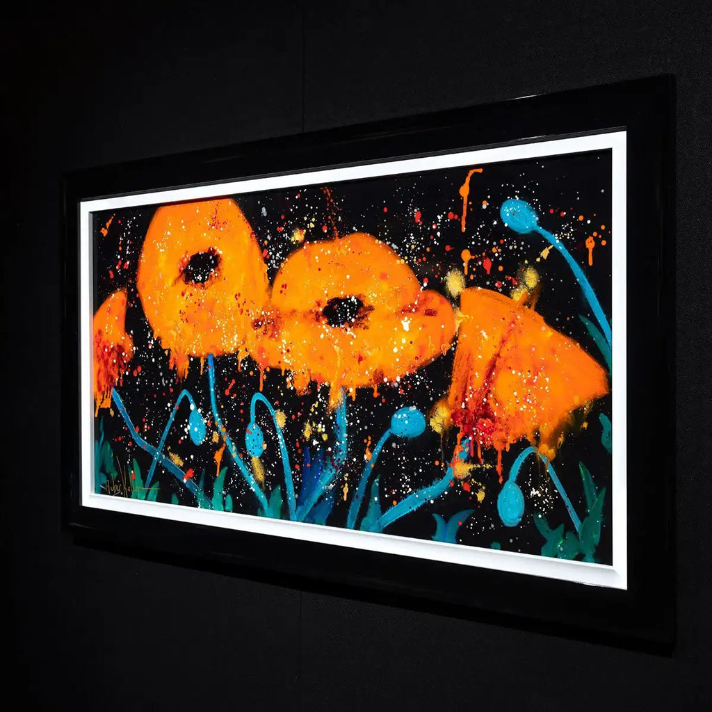 Poppy Passion - Original SOLD by artist Ruby Keller - Wyecliffe Galleries