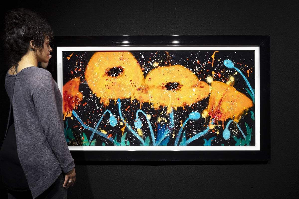 Poppy Passion - Original SOLD by artist Ruby Keller - Wyecliffe Galleries