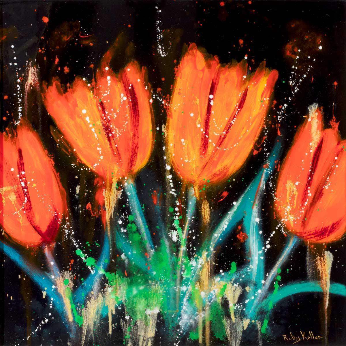 Verdant - Original - SOLD by artist Ruby Keller - Wyecliffe Galleries