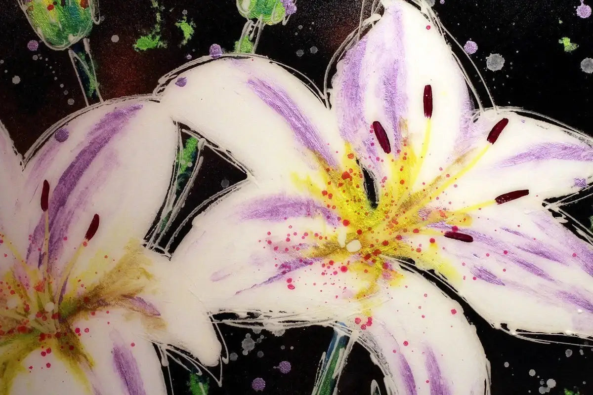White Lilies I - SOLD by artist Ruby Keller - Wyecliffe Galleries