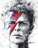 Bowie - Unique Edition - SOLD by artist Scott Tetlow - Wyecliffe Galleries