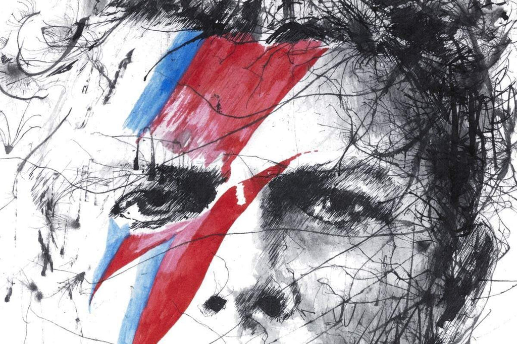 Bowie - Unique Edition - SOLD by artist Scott Tetlow - Wyecliffe Galleries